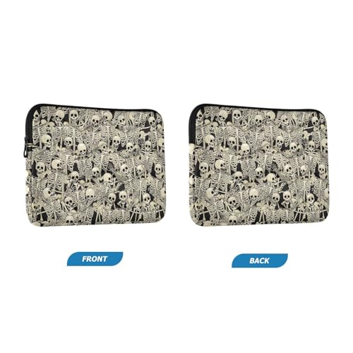 Gothic Skull Laptop Sleeve 13-14 Inch Waterproof Computer Bag for Women, Men - Cute Tablet Cover A06D24018 - color: Gothic Skull