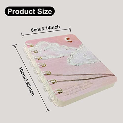 12 PCS Cute Notes Mini Notebook, A7 Diary Writing Subject Memo Book Planner with Lined Paper for Travelers, Class and Office, Floral Patterns Portable Pocket Journal Steno Memo Notebook, 12 Patterns