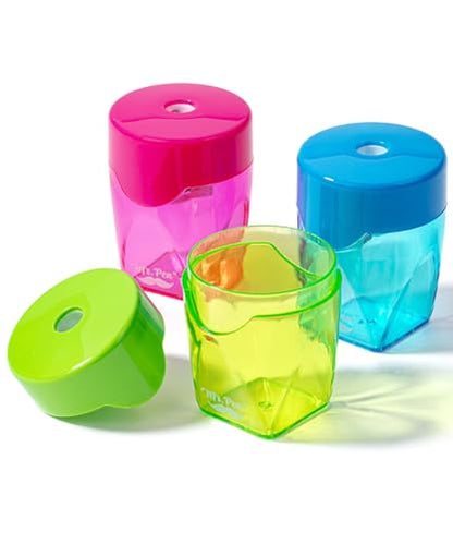 Mr. Pen- Manual Pencil Sharpeners, 3 Pack, Colorful | Portable Handheld Pencil Sharpeners with Snap-On Lid for Kids, School, Office, Home, Adults, Students, Class