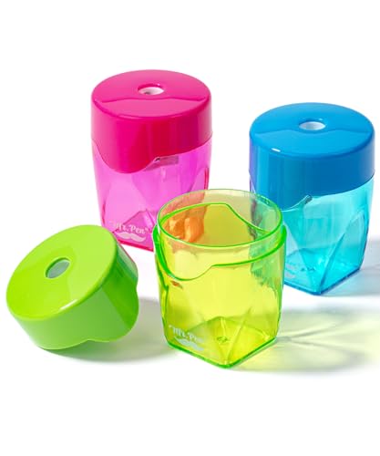 Mr. Pen- Manual Pencil Sharpeners, 3 Pack, Colorful | Portable Handheld Pencil Sharpeners with Snap-On Lid for Kids, School, Office, Home, Adults, Students, Class