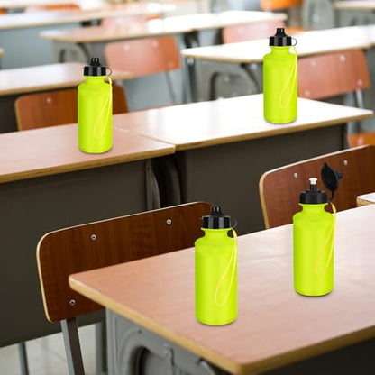 Zubebe 36 Pcs Sports Water Bottles Bulk Squeeze Reusable Plastic Water Bottles Back to School Supplies Summer Gifts for Students School Travel Hiking Cycling Event Team Gift - color: Fluorescent Green