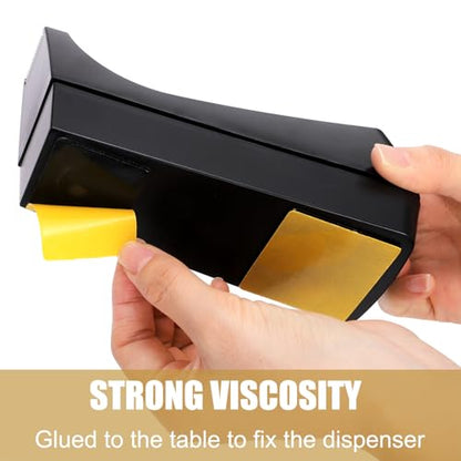 10 Pack Desktop Tape Dispenser, 1 Inch Core Tape Dispensers with 10 Rolls Invisible Tapes Refills, Non Skid Base Plastic Tapes Roll Dispenser Bulk for Desk Office Home School, 0.7 x 985 Inches