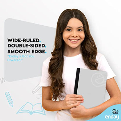 Enday Composition Notebooks Wide Ruled Paper, Grey Hard Cover Composition Notebook, Premium Lined Composition Books, 100 Sheets Ruled Notebook - color: Grey, style: Wide-Ruled