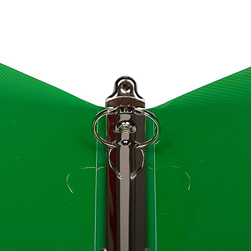 JAM PAPER Plastic 0.75 inch Binder - Green 3 Ring Binder - Sold Individually - color: Green, size: 0.75 inch