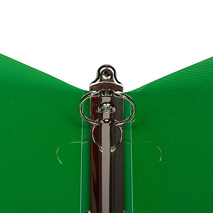 JAM PAPER Plastic 0.75 inch Binder - Green 3 Ring Binder - Sold Individually - color: Green, size: 0.75 inch