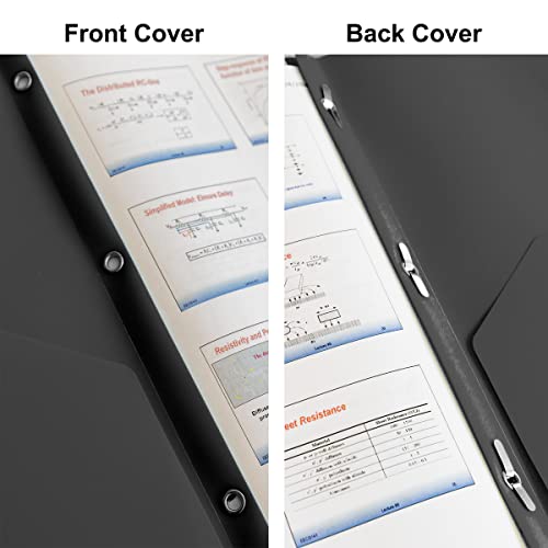 Youngever 6 Pack Heavy Duty Plastic Two Pocket Folders with 3 Prongs, Metal Prongs Fastener, Heavy Duty Plastic 2 Pocket Folder (Black) - color: Black