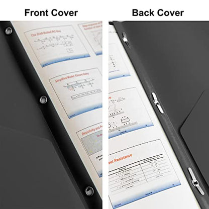 Youngever 6 Pack Heavy Duty Plastic Two Pocket Folders with 3 Prongs, Metal Prongs Fastener, Heavy Duty Plastic 2 Pocket Folder (Black) - color: Black