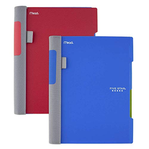 Five Star Advance Spiral Notebooks, 2 Subject, College Ruled Paper, 100 Sheets, 9-1/2" x 6", Red, Blue, 2 Pack (38637) - color: Red/Blue
