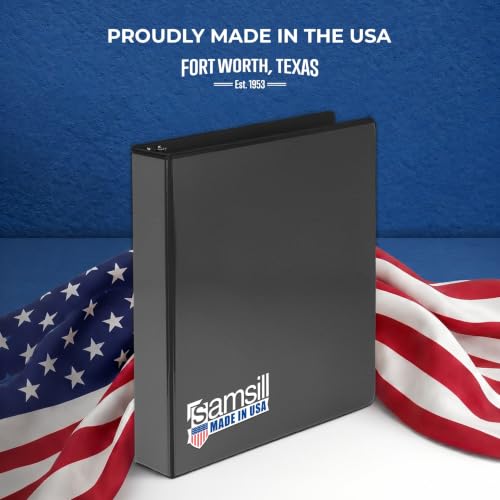 Samsill 1.5 Inch 3 Ring Binders, Economy Round Ring, Clear View Cover, 325 Sheet Capacity - for School, Home, Office - Black, 12 Pack - size: 12-Pack, style: 1.5 Inch