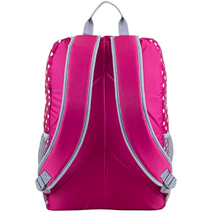 FUEL Lunch Backpack Set Water Resistant Bookbag Bag Soft Reusable Insulated Cooler Lunch Box Thermal Travel Office Lunch Bag, Pink Polka Dots - color: Pink Polka Dots