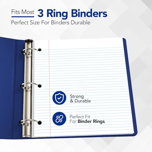 KAISA Filler Paper Loose Leaf Paper, Wide Ruled Paper, 8"x10-1/2", 3-Hole Punched Binder Paper For 3-Ring Binders,150 Sheets/pack 3Pack, F15001W - color: Wide, size: 3pack