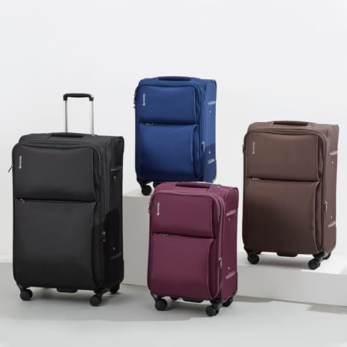 Hanke Softside Expandable 20 Inch Carry On Luggage with Wheels Airline Approved, TSA Luggage Lightweight Rolling Suitcases for Travel Carry On Bag(Black) - color: Black, size: 20 Inch Carry on