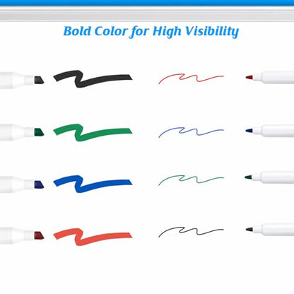 maxtek Low Odor Dry Erase Markers Mixed Tip, 8 Count | Whiteboard Markers Set, 1 Magnetic Eraser - style: Mixed Tips 9 Count