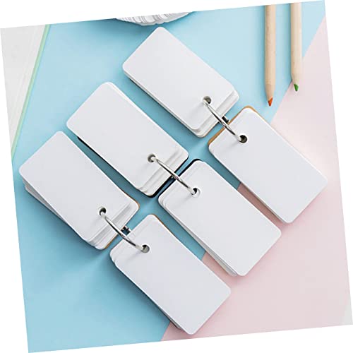 4pcs Blank Memory Cards for Students Blank Flashcards Simple Style Memo Cards in English - size: 7.00X4.00X3.00CM