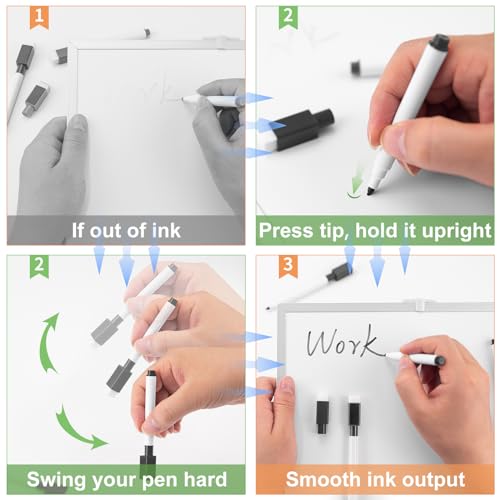 100 Pcs Black Magnetic Dry Erase Markers with Eraser Cap, White Board Mini Dry erase Markers Bulk, Fine Point Tip White Board Markers for Teachers Office School Supplies - size: 1 Count (Pack of 100)