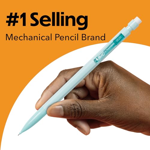 BIC Xtra-Smooth Pastel Mechanical Pencils with Erasers, Medium Point (0.7 mm), Bulk School Supplies for Students and Teachers, 40-Count Pack - color: Pastel Edition, size: 40 Count (Pack of 1)