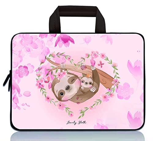Universal 7-9 inch Tablet Sleeve Ultra-Portable, Neoprene Carrying Sleeve Case Bag Compatible with 7" 8" 8.5" 8.9" 9" Apple iPad mini, Samsung, Google, HP, Acer (Pink Sloth) - color: Pink Sloth