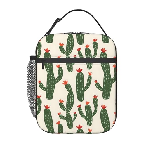 Insulated Lunch Box for Kids Boys Girls, Reusable Lunch Bag for School, Office, Work, Picnic, Travel, Desert Cactus Lunch Box - color: lunch box 93