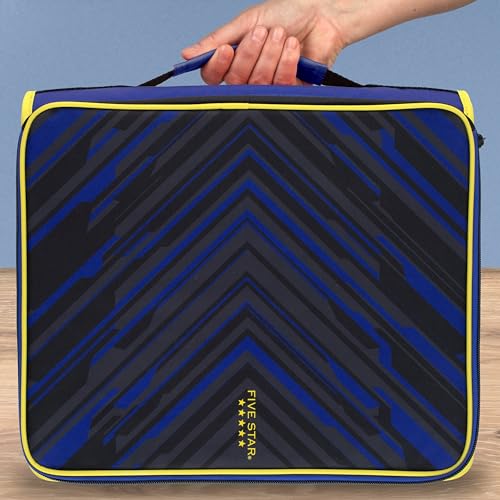Five Star Zipper Binder 2 Inch O-Rings Case Organiser with Multi-Access and 5-Tab Expanding File Folder, 850 Sheet Capacity, Cosmic Blast (290010M) - color: Cosmic Blast, size: 2 Inch