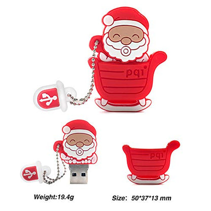 Christmas USB Flash Drive 16GB (5 Pack) New Year Gifts for Family and Friends, BorlterClamp Memory Stick of Santa Claus Christmas Tree Snowman Patterns Cute Thumb Drive - color: Christmas Pattern 16GB*5
