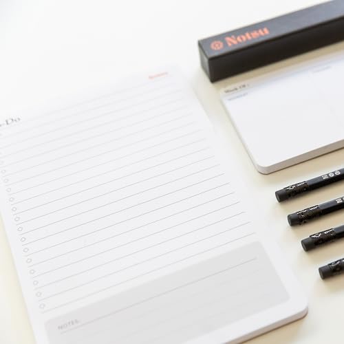 Notsu To Do List Notepad 2pk | Premium Thick Paper 120g | Daily Desk To Do List Pad | 50 Sheets, 5.5” x 8.5” - size: 5.5" x 8.5", style: To-Do