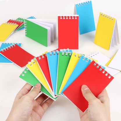 24 Packs Mini Spiral Notebooks Bulk Small Pocket Notebook Colorful Memo Pads for Work, Home, Office, School, Gifts - style: Colorful