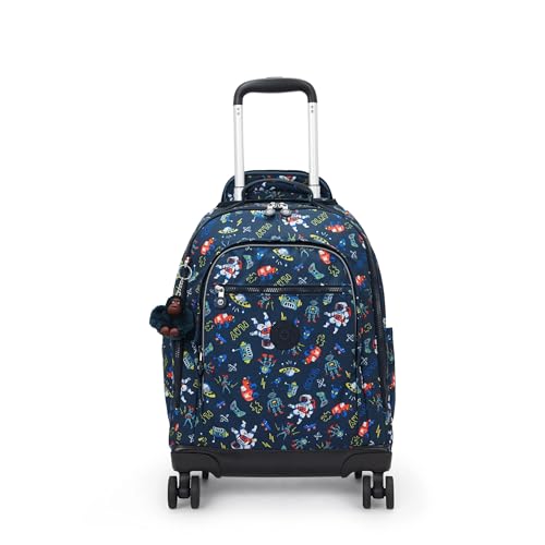 Kipling New Zea Printed 15" Laptop Rolling Backpack Space Game - color: Space Game