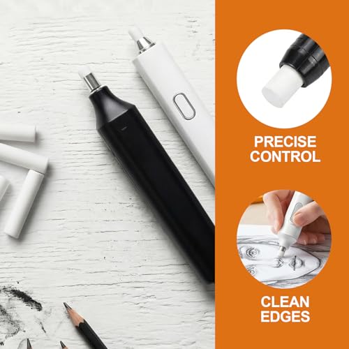 50PCS Mechanical Pencil Eraser Refills, White Refill Erasers for Retractable Eraser Pen, Universal Traceless Eraser Replacement for Office Notebook Drafting (5x25mm) - color: White,50pcs,5x25mm
