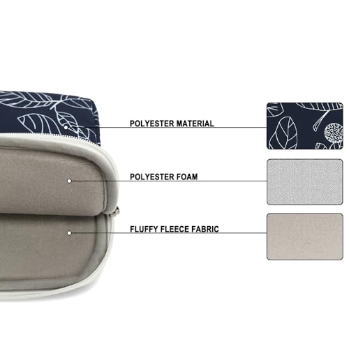 Canvaslife Waterproof Patten Laptop Sleeve 14 inch 14.0 inch Laptop case Bag(Blue Leaves) - color: Blue Leaves, size: 14 inch / 14.0 inch