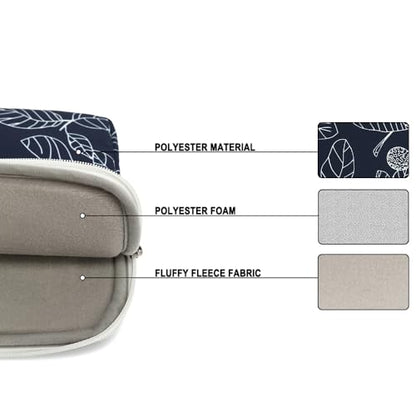 Canvaslife Waterproof Patten Laptop Sleeve 14 inch 14.0 inch Laptop case Bag(Blue Leaves) - color: Blue Leaves, size: 14 inch / 14.0 inch
