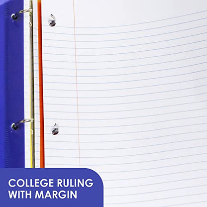 BAZIC Products College-Ruled Filler Paper, 150 Sheets, 2-Pack | 10.5 x 8 in, 3-hole punched, fit 3-ring binders, notes and homework - color: College Ruled (150 Sheets), size: 2-Pack