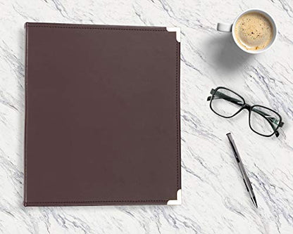 Samsill Classic Collection Leather 3 Ring Binder, Executive Presentation Portfolio, 1.5 Inch (Holds 325 Sheets), Brass Round Ring, Burgundy - color: Burgandy, size: 1.5 Inch, style: Classic
