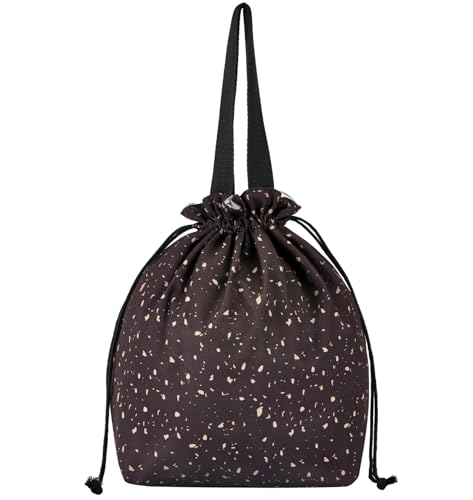 Double-Handle Lunch Bag, Insulated Waterproof Reusable Tote for Women/Students, Fits 2 Bento Boxes + Water Bottle - Ideal for School/Office/Picnic(Starry Night Black) - color: Starry Night Black