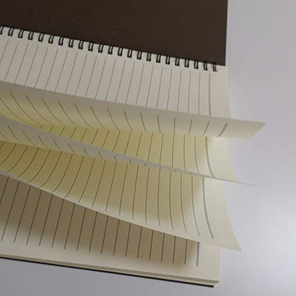 YUREE Spiral Notebook/Spiral Journal Lined, B5 Hard Kraft Cover Wirebound Notebook Ruled, 70 Sheets (140 Pages), 10.5" x 7.3", Dark Brown - color: 1 Pack-Dark Brown
