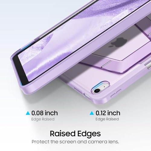 Fintie Shockproof Case for iPad (A16) 11th Generation 11 Inch (2025), iPad 10th Generation 10.9 Inch (2022) - [Built-in Pencil Holder] Slim Frosted Protective Cover with Multi-Angle Kickstand, Purple - color: Purple