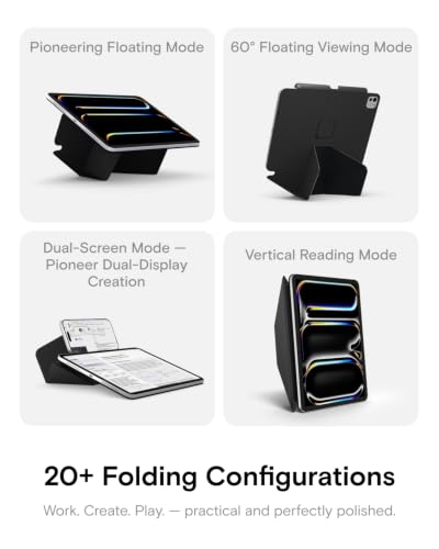MOFT Dynamic Folio Case for iPad A16 11th Generation 2025 & iPad 10th Generation A14 2022, Slim Magnetic Stand Case with 20+ Viewing Angles, Auto Wake/Sleep, Ultra Thin, Jet Black - color: Jet Black, size: iPad (11th A16 2025 /10th A14 2022)