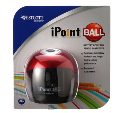 Westcott iPoint Ball Battery Pencil Sharpener - size: Single, style: iPoint Ball