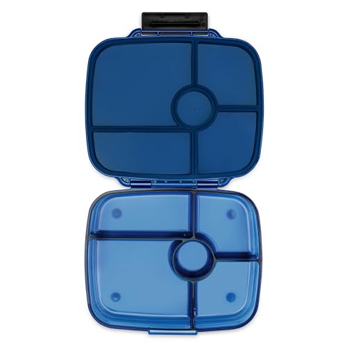 Yumbox Go Leakproof Bento Lunch Box, 5 Compartments, Oslo Blue | Deep Portioned Tray | Removable Silicone Gasket | Lightweight Construction | Fits Most Lunch Bags | Easy-Clean Design - color: Oslo Blue (dark blue)