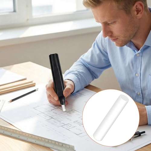 50PCS Mechanical Pencil Eraser Refills, White Refill Erasers for Retractable Eraser Pen, Universal Traceless Eraser Replacement for Office Notebook Drafting (5x25mm) - color: White,50pcs,5x25mm