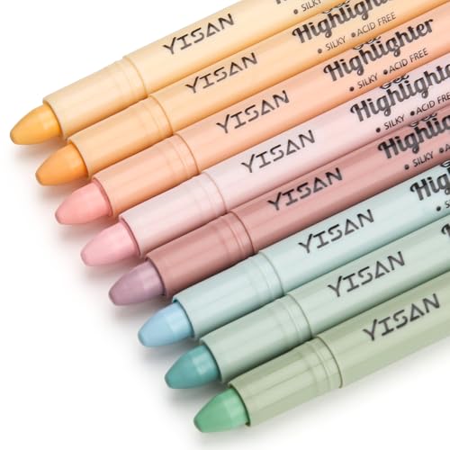 YISAN Bible Highlighter, 8 Pastel Colors | Dry Highlighter, No Bleed, 70627 - color: Pastel