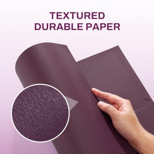 SUNEE Two Pocket Folders, 25 Pack File Folders with Business Card Slot, Textured Paper, Fit Letter Size Paper, Paper File Folder for School Office Home Business, Burgundy - color: Burgundy