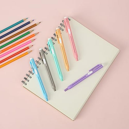 Mr. Pen- Retractable Mechanical Eraser Pens, 6 Pack, Vibrant Colors | Latex-Free Precision Pencil Erasers for Artists, Students, Drawing, Sketching & Drafting | Latex-Free Precision Pencil Erasers for Artists, Students, Drawing, Sketching & Drafting - col