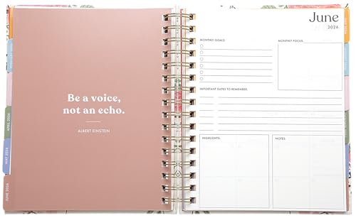WORLD TRAVELER 2026 Planner Weekly & Monthly Hardcover Spiral Agenda | Hardcover Spiral Lay-Flat Binding, Weekly and Monthly Planning Pages, January to December 2026, 7x8.75 Compact Format - color: Multi/Floral
