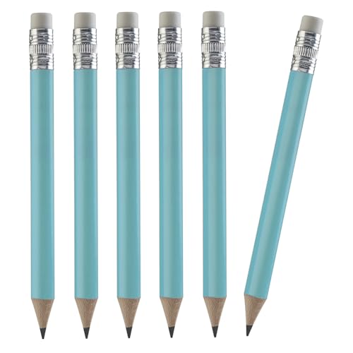 TH Golf Wood-Cased #2 Mini Pencils With Eraser, Pre-sharpened, HB Lead Bulk Box, 200 Count (Light Blue) - color: Light Blue