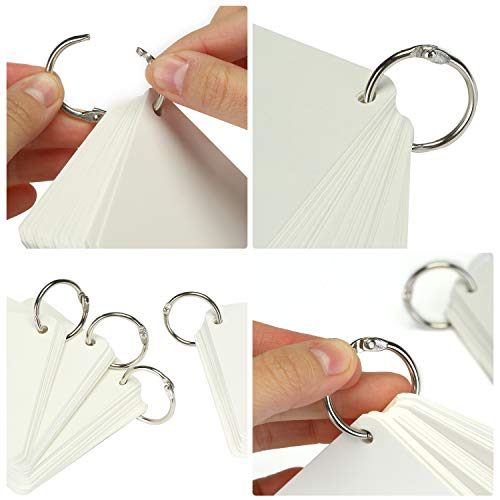 Mr. Pen- Loose Leaf Binder Book Rings, 1 Inch, 40 Pack | Metal Binder Rings for Index Cards, Keychains, School, Home, Office, Silver - color: Silver, size: 1", 40 Pack