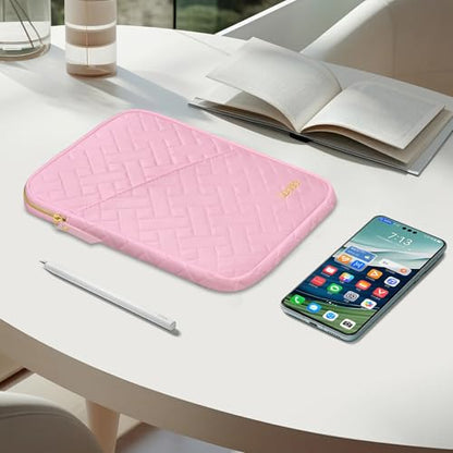 Lacdo Tablet Sleeve Case for 13 inch New iPad Air M4 M3 M2 2026-2024, 13" iPad Pro M5 M4 2025-2024, 12.9 inch iPad Pro 6 5 4 3 with Magic Keyboard and Smart Keyboard Folio Protective Bag, Sakura Pink - color: Sakura Pink, size: 12-13 Inch