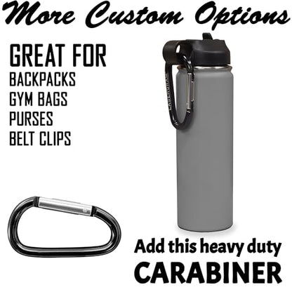LaserGram Personalized Water Bottle, Grad Cap Class of 2023, 2024, 2025, 2026, 2027, Stainless Steel Double Wall Vacuum Insulated with Flip Top Straw, Custom Engraved Gift (20oz / 590ml Gray) - color: Gray, size: 20 Ounces