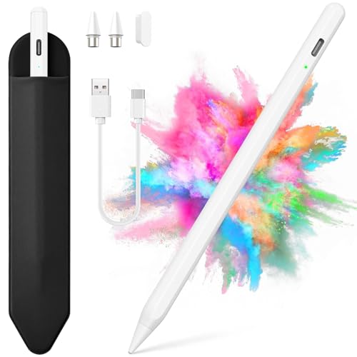 Stylus Pen for iOS&Android Touch Screens, Active Pencil for Samsung, Smart Digital Stylus Pens for Lenovo/Vivo/Mi/HUAWEI and Other Tablets, iPhone/Samsung/Google Pixel Smart Phones for Drawing&Writing - color: White