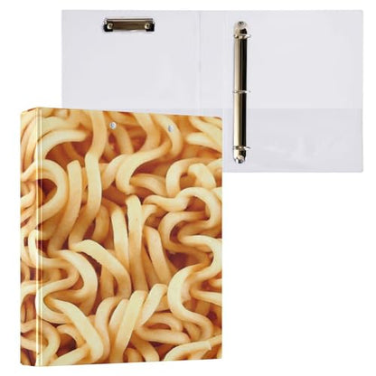 Ramen Noodle 3-Ring Binder,1.5 Inch D-Ring Organizer Folder Clipboard Binder for Work Office School - color: Coloe2
