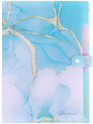 Forest Series Expanding File Folder Stylish Funky Cute Retro Document Organizer with Natural Scenes for Students,Teachers & Freelancers - Cyan Lake - color: Nature/Cyan Lake